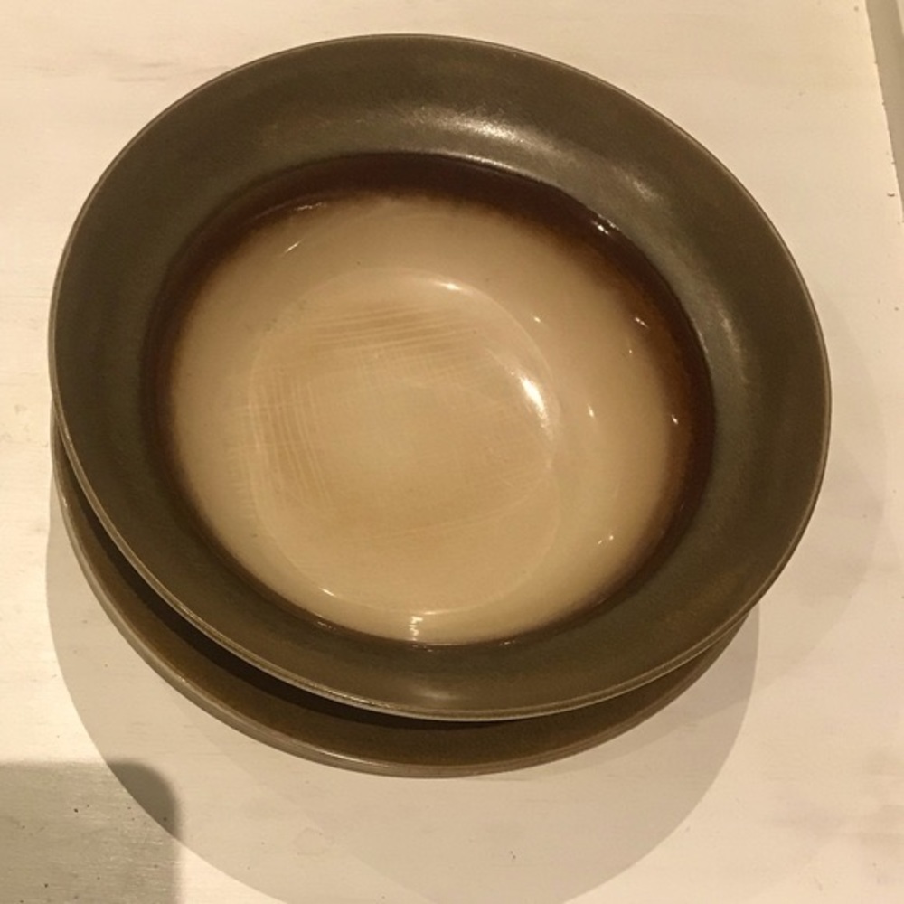Sears Large Rimmed Bowl & Matching Plate Rustic Farmhouse Kitchen - Picture 6 of 16